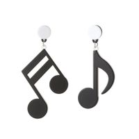 Korea New Fashion Cute Black And White Earrings Notes Exaggerated Earrings Wholesale main image 6