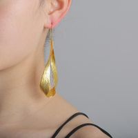 New Fashion Exaggerated Metal Twisted Earrings Wholesale main image 2