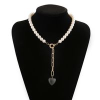 New Fashion Pearl Chain Pendant Bracelet Necklace Set Wholesale main image 2