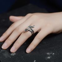 Fashion Irregular Dark Alloy Snake Ring With Jewelry Women main image 3