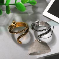 Fashion Irregular Dark Alloy Snake Ring With Jewelry Women main image 5