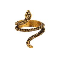 Fashion Irregular Dark Alloy Snake Ring With Jewelry Women main image 6