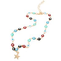 New Fashion Devil Eye Chain Wild Pentagram Pendant Clavicle Chain Necklace Women Wholesale sku image 1