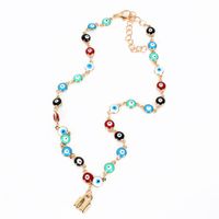New Fashion Devil Eye Chain Wild Pentagram Pendant Clavicle Chain Necklace Women Wholesale sku image 2