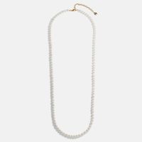 Korean Pearl Long Money Chain Simple Sweater Chain Large Pearl Beaded Necklace Wholesale sku image 1