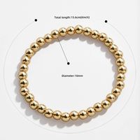 Simple Basic Color-preserving 6mm Copper Bead Bracelet Fashion Wild Bracelet Wholesale sku image 7