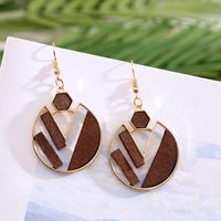 Earrings Geometric Exaggerated Alloy Earrings New Round Jewelry sku image 1