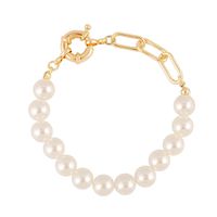 Handmade Natural Pearl Baroque Small Pearl Bracelet Gold-plated Simple Retro Significant Temperament Hand Jewelry Female Wild sku image 5