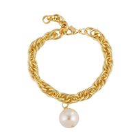 Handmade Natural Pearl Baroque Small Pearl Bracelet Gold-plated Simple Retro Significant Temperament Hand Jewelry Female Wild sku image 1