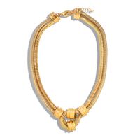 New Fashion Hip-hop Bundy Tide Wild Double Chain Necklace Women Wholesale sku image 1