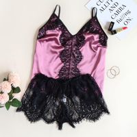 New Fashion Sling V-neck Bra Hollow Lace Seduction Women&#39;s Suit main image 5