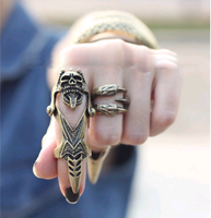 Korean Fashion Rock Punk Style Personality Skull Joint Ring main image 1