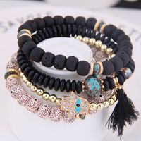 Einfaches Metall-blitz-diamant-augenbrauen-palmen-mehr Schicht Armband main image 3