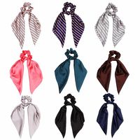 New Fashion Simple Ribbon Hairband Bow Satin Solid Color Long Ribbon Cheap Hairband Wholesale main image 3