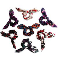 New Fashion Satin Big Bow Elastic Ribbon Cloth Cheap Hair Ring Wholesale main image 5
