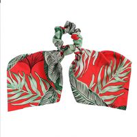 Nueva Moda Banana Leaf Ribbon Print Scarf Square Scarf Cheap Hair Circle Wholesale main image 4