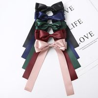 New Fashion Satin Double Sided Ribbon Ribbon Bow Hair Clip Solid Color Cheap Long Ribbon Wholesale main image 6