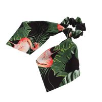 New Fashion Streamer Tassel Knot Ponytail Square Scarf Flamingo Cheap Hair Ring Wholesale main image 3