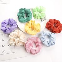 New Fashion Silky Color Hair Ring Gold Light Forged Fabric Twist Hair Ring Wholesale main image 5
