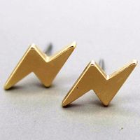 New Alloy Plating Simple Lightning Earrings Wholesale main image 1