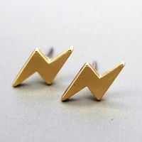 New Alloy Plating Simple Lightning Earrings Wholesale main image 3