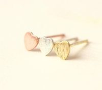 New Simple Peach Heart Earrings Alloy Plating Classic Love Earrings Wholesale main image 4