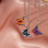 Jewelry Wholesale Fashion Colorful Butterfly Necklace Vintage Butterfly Necklace main image 3