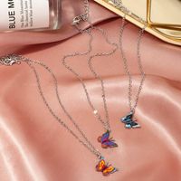 Jewelry Wholesale Fashion Colorful Butterfly Necklace Vintage Butterfly Necklace main image 4