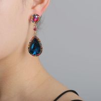 New Fashion Crystal Glass Diamond Long Drop Earrings For Women main image 2