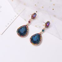 New Fashion Crystal Glass Diamond Long Drop Earrings For Women main image 5