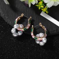 New Alloy Printed Handmade Beaded Earrings Female Multi-element Exquisite Earrings main image 3