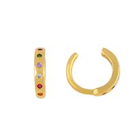 Fashion C Shape Artificial Gemstones Earrings In Bulk main image 5