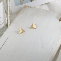 New Jewelry Three-dimensional Triangle Earrings Simple S925 Silver Pin Earrings Women main image 1