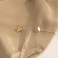New Jewelry Three-dimensional Triangle Earrings Simple S925 Silver Pin Earrings Women main image 3