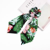 New Fashion Big Flower Satin Printed Scarf Cheap Hair Ring Wholesale sku image 15