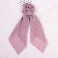 Imprimé Foulard De Soie Simple Amour Polka Dot Gros Intestin Bande De Cheveux Ruban Queue De Cheval Cheveux Anneau Ventes Directes D'usine Personnalisé 2021 sku image 4