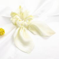 New Fashion Solid Color Satin Fabric Streamer Hair Ring Sweet Rabbit Ear Cheap Hair Ring Wholesale sku image 26