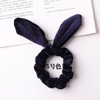 New Fashion Gold Velvet Steel Silk Rabbit Ear Flannel Korean Simple Fashion Cheap Hair Ring Wholesale sku image 4
