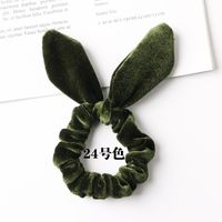 New Fashion Gold Velvet Steel Silk Rabbit Ear Flannel Korean Simple Fashion Cheap Hair Ring Wholesale sku image 12