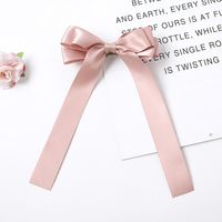 New Fashion Satin Double Sided Ribbon Ribbon Bow Hair Clip Solid Color Cheap Long Ribbon Wholesale sku image 4