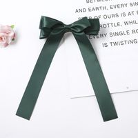 New Fashion Satin Double Sided Ribbon Ribbon Bow Hair Clip Solid Color Cheap Long Ribbon Wholesale sku image 6