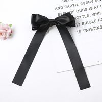 New Fashion Satin Double Sided Ribbon Ribbon Bow Hair Clip Solid Color Cheap Long Ribbon Wholesale sku image 2