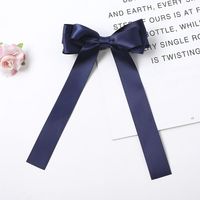 New Fashion Satin Double Sided Ribbon Ribbon Bow Hair Clip Solid Color Cheap Long Ribbon Wholesale sku image 5