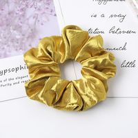 New Fashion Bright Color Satin Fabric Glitter Velvet Cheap Hair Ring Wholesale sku image 11