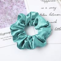 New Fashion Bright Color Satin Fabric Glitter Velvet Cheap Hair Ring Wholesale sku image 12