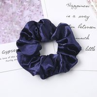 New Fashion Bright Color Satin Fabric Glitter Velvet Cheap Hair Ring Wholesale sku image 6