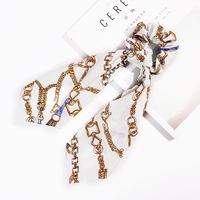 New Fashion Spring Ribbon Hairband Knotted Square Scarf Tassel Cheap Hairband Wholesale sku image 23
