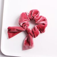 New Fashion Pointed Rabbit Ears Velvet Bow Cheap Hair Rope Wholesale sku image 6