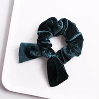 New Fashion Pointed Rabbit Ears Velvet Bow Cheap Hair Rope Wholesale sku image 7