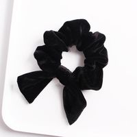 New Fashion Pointed Rabbit Ears Velvet Bow Cheap Hair Rope Wholesale sku image 1